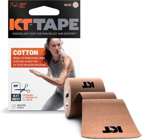 KT Tape, Cinta original de algodón, Cinta atlética elástica de kinesiología, rollo sin cortar de 16'