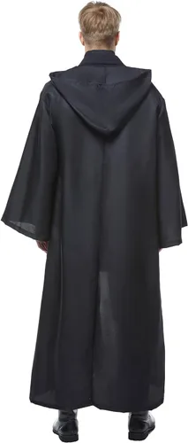 Vista 6 de Traje de adulto para disfraz Jedi, uniforme de Anakin (sin zapatos ni espada), versión negra