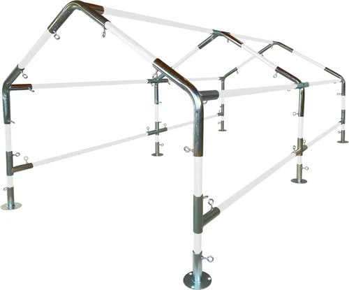 Accesorios de toldo de pico alto de 10 x 20 pies, bricolaje RV y embarcación, piezas de marco de metal EMT de 1 pulgada