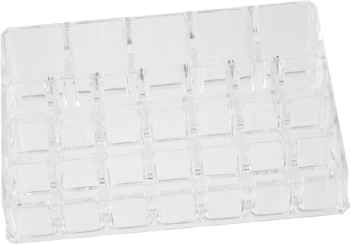 Vaguelly Acrylic Lipstick Holder 26-Grid Makeup Organizer for Vanity Delicate Lipstick Rack Dustproof Design for Beauty Enthusiasts