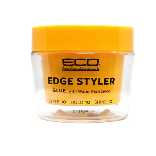 Eco Style Pomada de pegamento – Pomada resistente al agua para el cabello de fijación fuerte para peinar y controlar los bordes, 3 onzas