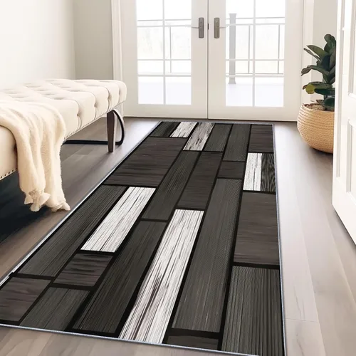 Vista 2 de Hallway Washable Runner Rug - 2'x5' Kitchen Rugs Entryway Rug Runner Industrial Style Wood Panels Texture Soft Floor Mat Non Slip Indoor Farmhouse