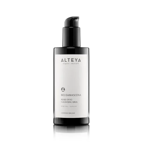 Alteya Organic Cleansing Milk Certified Organic Skin Care 6.8 Fl Oz/6.8 fl oz Bio Damascena Limpiador facial galardonado con aceite de rosa búlgaro