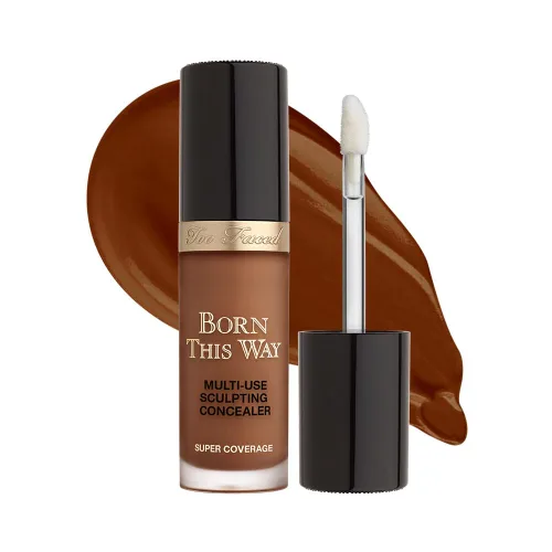 Vista 15 de Too Faced Born This Way Super Coverage Multi-Use Concealer Full Coverage, Non-Comedogenic, Oil Free + Long Lasting Concealer Hyaluronic Acid