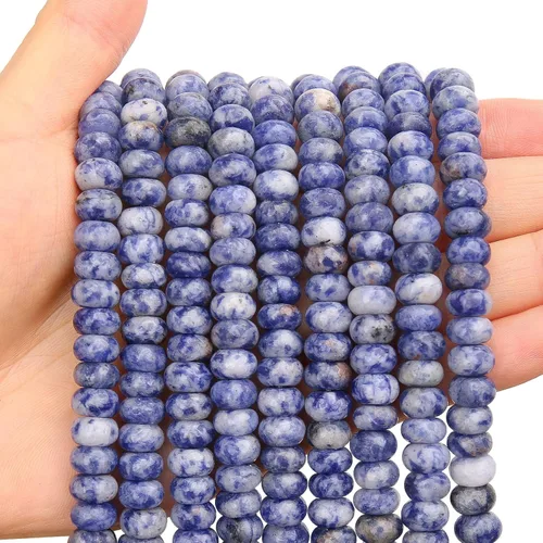 Vista 87 de BONNY BOXX 1 hebra (150 piezas) Cuentas naturales de turquesa africana de 2 * 4 mm, cuentas de disco de ábaco de piedra natural, cuentas sueltas