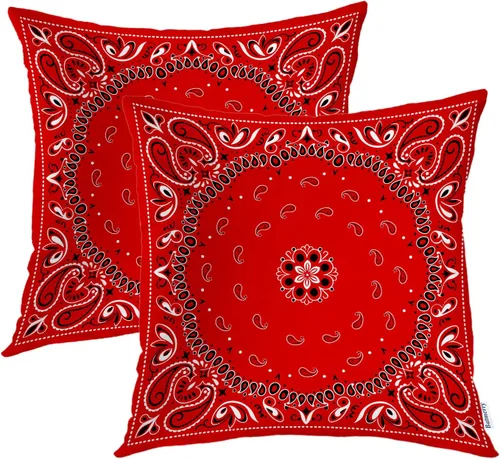 Vista 38 de Batmerry Autumn Maple Forest Throw Pillow Covers, Wooden Chair Houses Yellow Leaves Decorative Pillow Covers Digital Printing Blended Fabric for