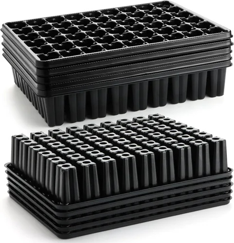 Vista 10 de RooTrimmer Bandejas de inicio de semillas de 54 celdas, bandeja de enchufe de 2.8 pulgadas de profundidad para bandeja de guardería TD377, bandejas