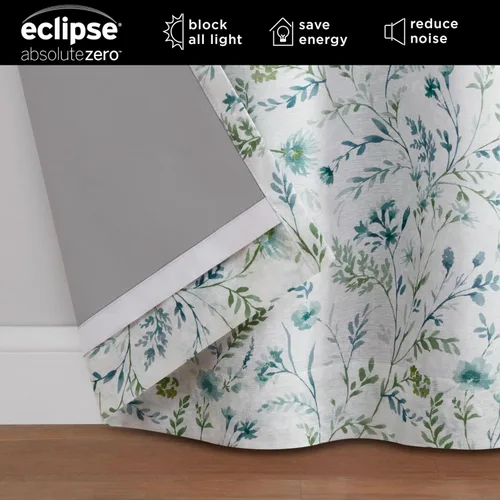 Vista 3 de Eclipse Dutchess Botanical - Cortinas 100% opacas con ojales, cortinas de ventana con aislamiento térmico para sala de estar, dormitorio o sala