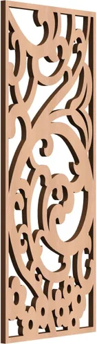 Vista 110 de Ekena Millwork WALW10X25X0250BDWHI Bridgewater - Paneles de pared decorativos de madera con calado, 9 3/8 pulgadas de ancho x 24 3/8 pulgadas