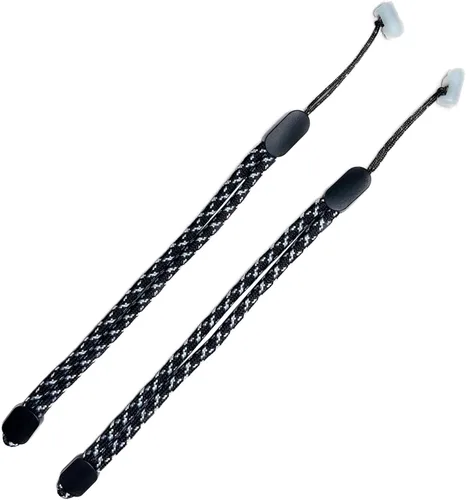 Vista 2 de Muñequeras de repuesto mejoradas para Oculus Quest 2 Gen Controller, cordones de muñeca profesionales con tapón blanco de resina, correas de mano