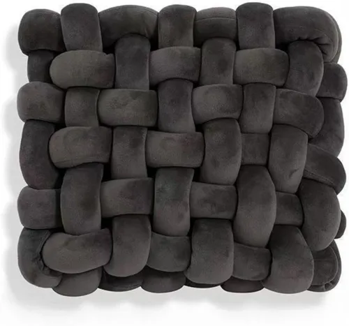 Vista 2 de Almohada de nudo suave decorativa para sofá, almohada de nudo para niños, cojín cuadrado trasero para piso, para sala de estar, dormitorio, oficina