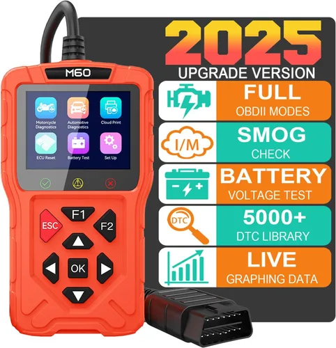 Herramienta de diagnóstico del escáner OBD2 para automóvil, lector profesional de códigos de motor de comprobación, probador de batería, datos en