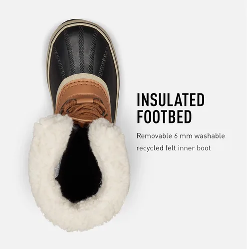 Vista 5 de Sorel Botas de carnaval de invierno para mujer, lluvia y nieve, impermeables, color marrón camello, talla, Nieve, marrón