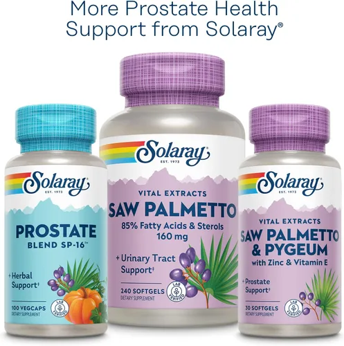 Vista 6 de SOLARAY Extracto de corteza de Pygeum de 50 mg – Suplemento de Pygeum para apoyo a la salud de la próstata – Garantizado para contener 6.5 mg