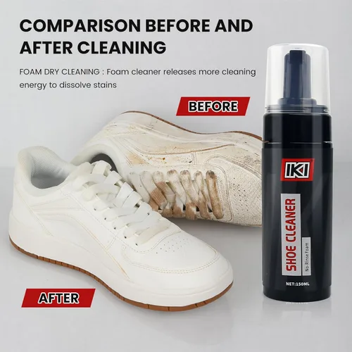 Vista 2 de IKI Shoe Care Kit Advanced Shoe Cleaner, High-Fiber Brush and Towel for Perfect Polishing