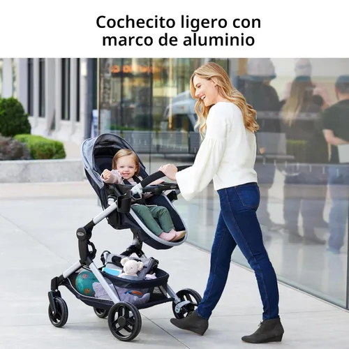 Vista 7 de Graco Modes Nes Sistema de viaje, combo modular de asiento de auto y carriola 3 en 1, portabebés de asiento de auto ajustable Slide2Me, moisés