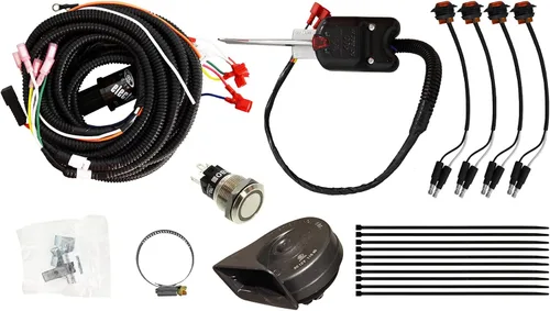Vista 6 de SuperATV Kit de señal de giro para Polaris Ranger XP 900 Crew (2014-2019) con interruptor de columna de dirección y bocina adjunta