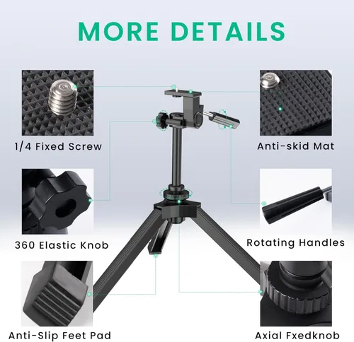 Vista 2 de Gosky Alcance ajustable resistente del trípode de la sobremesa binoculares telescopio cámaras DSLR otro dispositivo