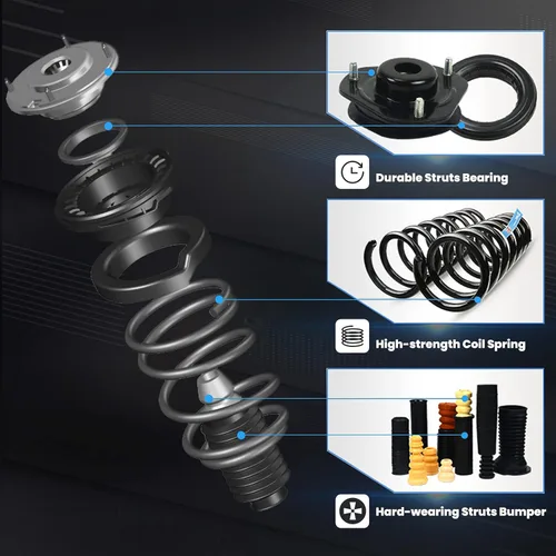 Vista 5 de ECCPP Juego de 2 puntales completos para Volvo XC90, amortiguador delantero para 2003-2014