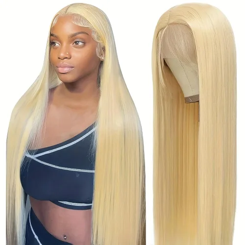 Vista 17 de Pelucas de cabello humano lacio para mujeres negras, encaje frontal de 13 x 4 pulgadas, previamente despuntada, sin pegamento, HD frontal, negro