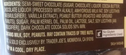 Vista 2 de New Trader Joe's - Tazas de mantequilla de maní de chocolate oscuro, paquete de 4 unidades, sin sabores artificiales, 1 libra cada recipiente, sin