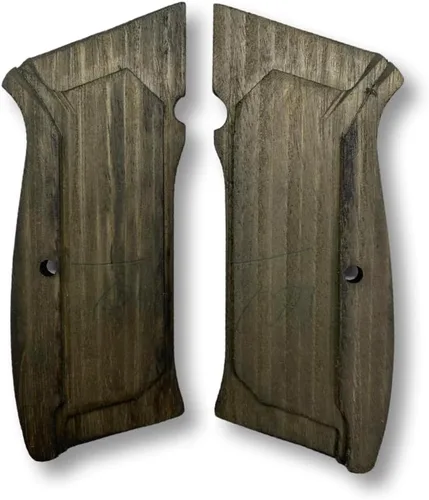 Vista 4 de Para CZ-75 Grips / CZ85 Grips / 75B CZ 75 / SP-01 75B CZ 75/85 Tamaño completo hecho a mano de madera de nogal