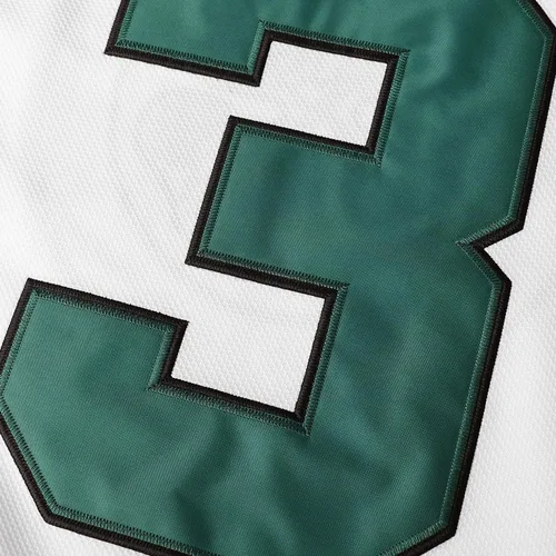 Vista 7 de 3 Ross The BOSS Rhea ST John's - Camiseta de hockey cosida con parche EMHL blanco y verde, Verde, Blanco