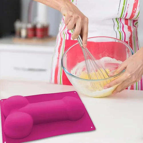 Vista 5 de Moldes para pene, molde de silicona para polla, molde de silicona para pastel de chocolate para panes caseros, pastel de carne, quiche (10 pulgadas)