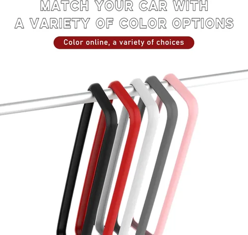 Vista 4 de Ohleats Marco Protector para Espejo Retrovisor de Coche, Funda de Protección de Borde de Espejo Retrovisor de Silicona Compatible con Modelo 3