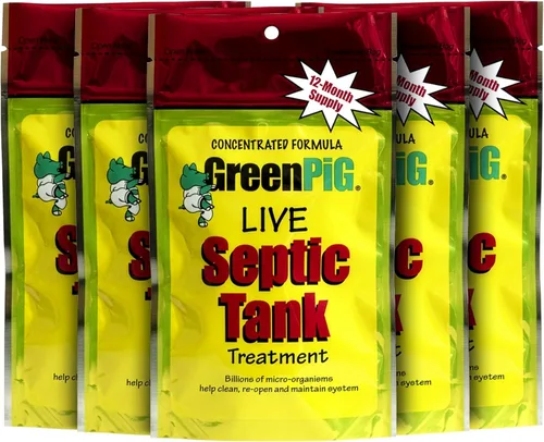 Vista 10 de Fórmula viva concentrada para tratamiento de tanque séptico de GreenPig Solutions 52, suministro de 1 año, Multi, 52