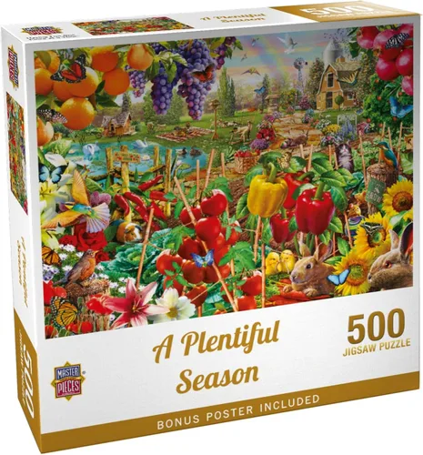 Vista 4 de Masterpieces 300 Piece Jigsaw Puzzle for Adults and Families - A Plentiful Season - 19.25"x26.63
