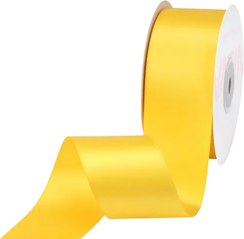 Vista 210 de VATIN - Cinta de satén de doble cara beige de 1/4", 25 yardas continuas, cinta de poliéster beige para ramo de lazos, envoltura de regalos, arreglo