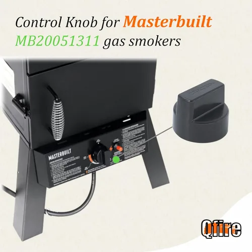 Vista 4 de Qfire 911060014 - Pomo de control compatible con Masterbuilt 20051311 gs30d 2 puertas ahumador de gas propano