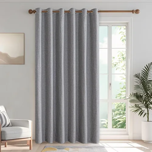 Vista 12 de IGEMAEVE Cortinas opacas de tamaño personalizado para dormitorio, 100 % opacas, 1 panel, aislamiento térmico, cortinas de oscurecimiento