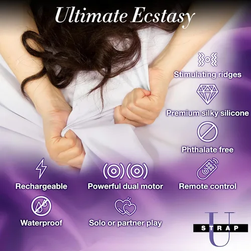 Vista 5 de Pro Rider 9X Correa de silicona vibratoria sin tirantes con control remoto