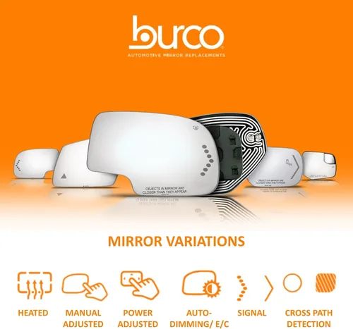 Vista 8 de Burco 2825 Espejo de Reemplazo del Lado del Conductor compatible con Subaru Forester (2003 2004 2005 2006 2007 2008), Impreza
