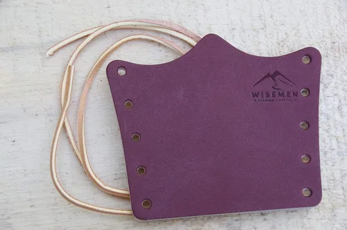 Vista 2 de Wisemen Trading Protector de hacha de sobregolpe, protector de mango, collar de hacha (marrón oscuro)