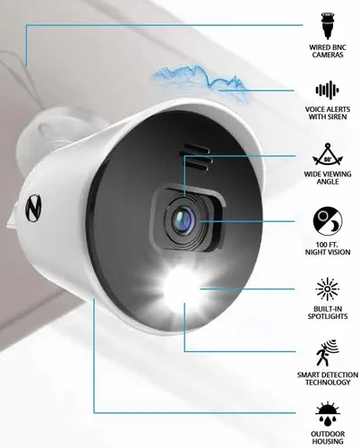 Vista 4 de Night Owl DP2LSA 1080P Bullet Camera BNC Hard Wired añadir en la cámara, compatible con algunos DVR