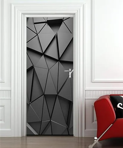 Vista 4 de ChezMax Calcomanías para puerta, calcomanías 3D para puerta, murales de puerta para despegar y pegar, papel tapiz de vinilo decorativo extraíble
