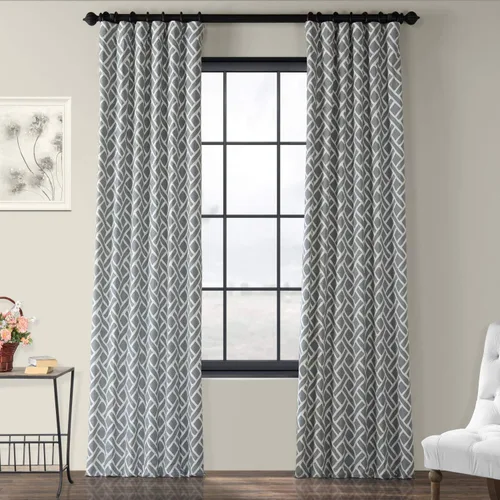 Vista 30 de HPD Half Price Drapes Cortinas estampadas de algodón de 84 pulgadas de largo (1 panel), cortinas de oscurecimiento de habitación para dormitorio