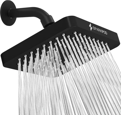 Vista 34 de SparkPod Cabezal de ducha – Lluvia de alta presión – Diseño de lujo de alta calidad – Reemplazo ajustable fácil de limpiar para tus cabezales