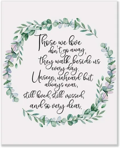 Vista 2 de Those We Love Don't Go Away They Walk Beside Us Every Day Wedding Remembrance Memory Sign Sympathy Print 【Without Frame】 - 8x10