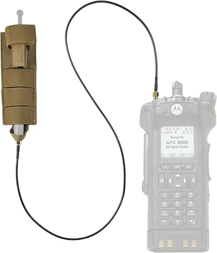 Vista 7 de Kit de reubicación de antena táctica (compatible con Motorola, Kenwood, EF Johnson y Tait) (cable negro de 18 pulgadas)