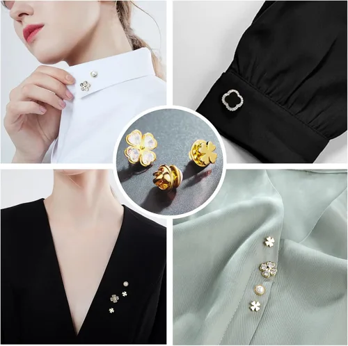 Vista 3 de Parte trasera de alfiler, parte trasera de alfiler de solapa, 50 piezas de metal de latón para broche de corbata, sombrero, insignia, dorado