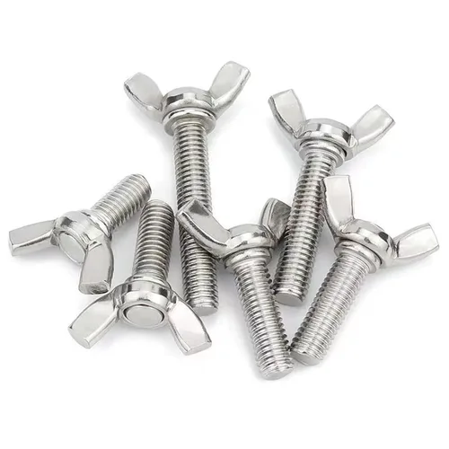 Vista 4 de M3-0.5 x 6mm Tornillos de mariposa de ala de acero inoxidable 304, pernos de ala, sujetadores de máquina, tornillos de mano para equipos
