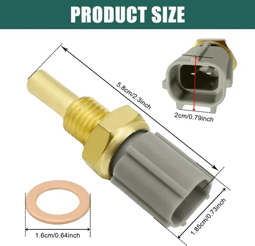Vista 3 de Sensor de temperatura del refrigerante del motor, sensor de temperatura del agua, sensor de unidad de envío de temperatura del agua del automóvil