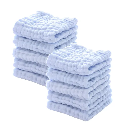 MUKIN Toallitas para bebé, toallitas de algodón natural para bebé, toalla suave para la cara del bebé recién nacido para piel sensible, registro de
