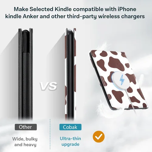 Vista 90 de CoBak Funda inteligente para Kindle Paperwhite de 6.8" de 11ª generación 2021 con función de encendido automático, ligera, delgada, de piel **Salvia