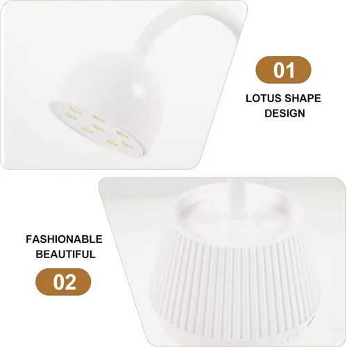 Vista 4 de 24W Gel Nail LED Lamp for Gel Nails with Power Cord Flexible Gooseneck Design and Home Manicure Use