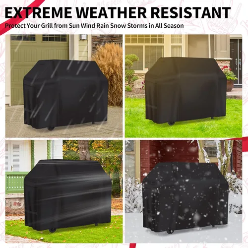 Vista 6 de NEXCOVER - Funda para parrilla de gas y barbacoa, 65 pulgadas, impermeable, de exterior, resistente, material resistente a la decoloración y a